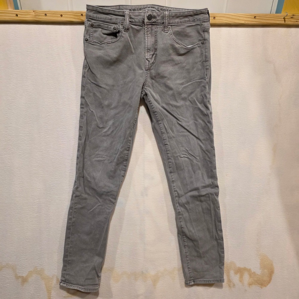 American Eagle Airflex+ Jeans Men 32x32 Gray Slim Fit Stretch 6A77853044
